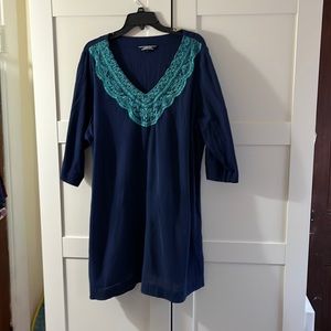 Plus size Lands End Blue Bathing Suit Cover Up size 2X
